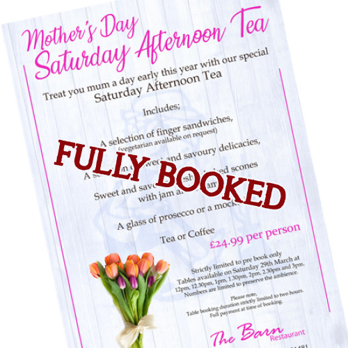 Mothers Day Saturday Afternoon Tea SOLD OUT