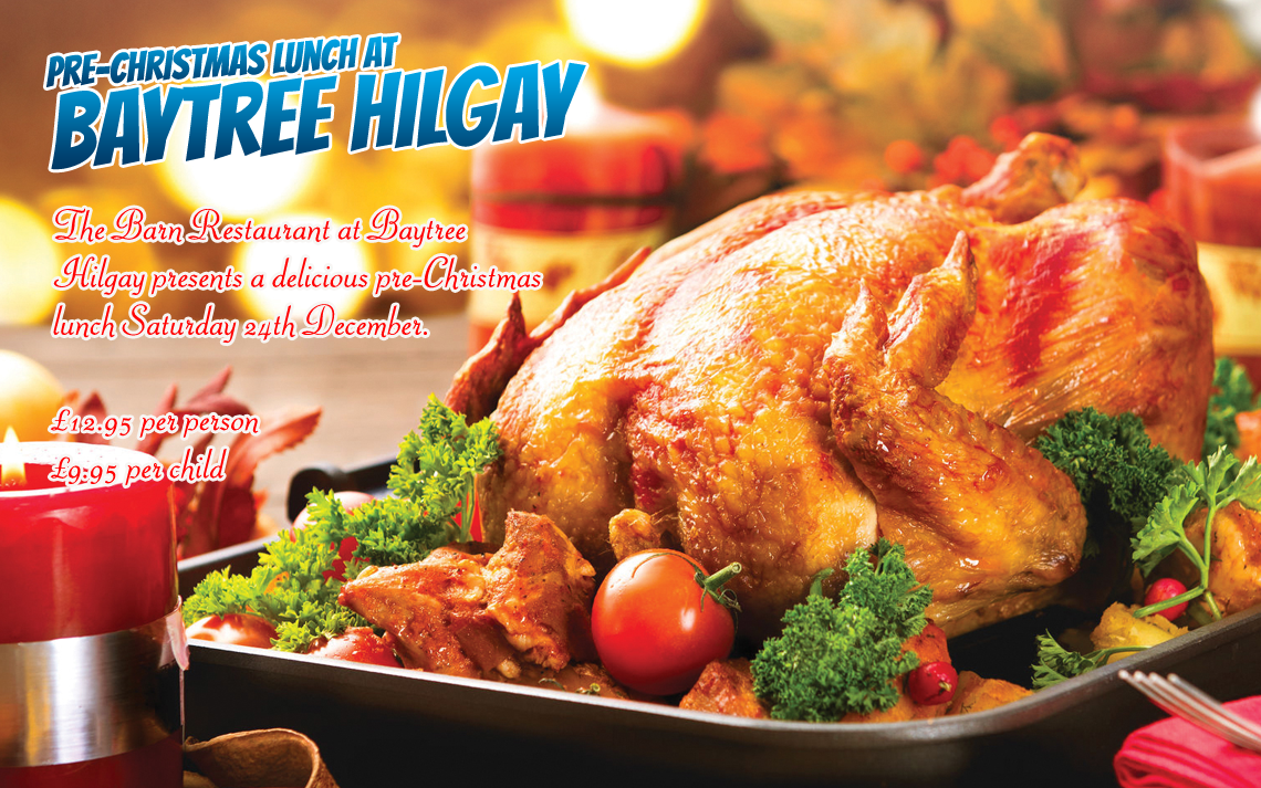 Pre christmas lunch menu