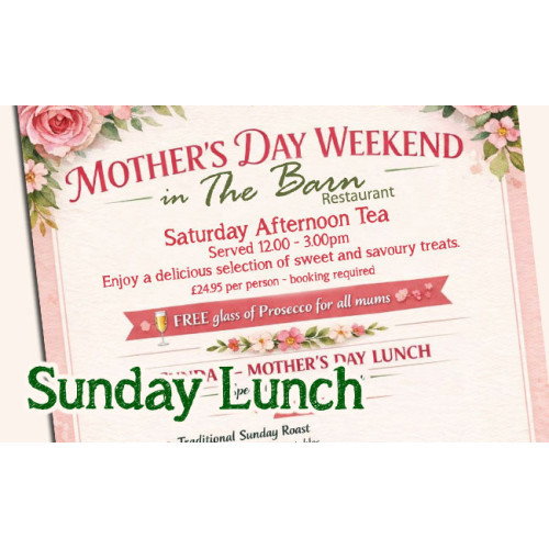 Mothers Day Lunch at The Barn Restaurant Mothers Day Lunch at The Barn Restaurant