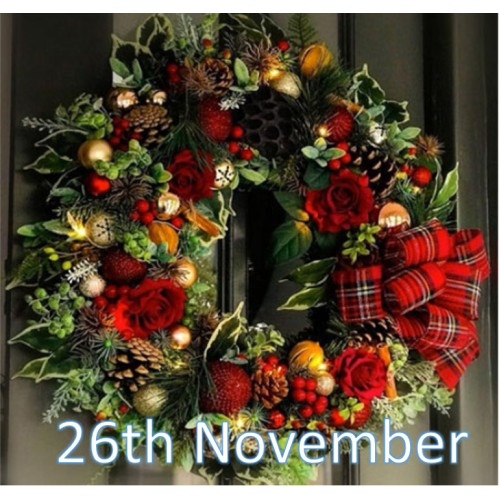 Christmas Wreath Making Workshop 10am Wednesday 26th November