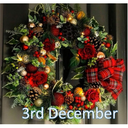 Christmas Wreath Making Workshop 10am Wednesday 3rd December